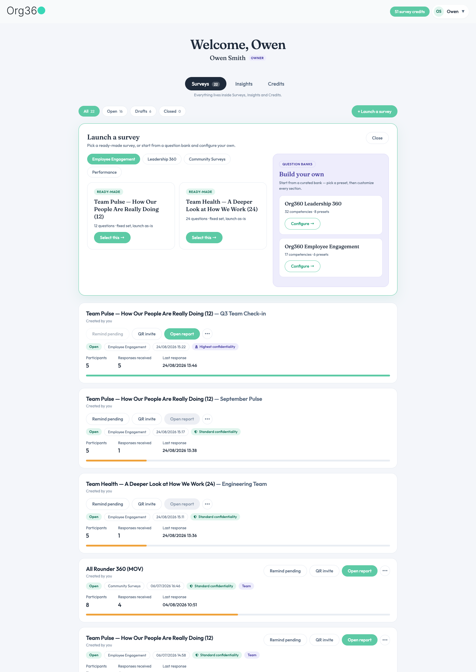 Launch a survey panel with ready-made templates and question banks