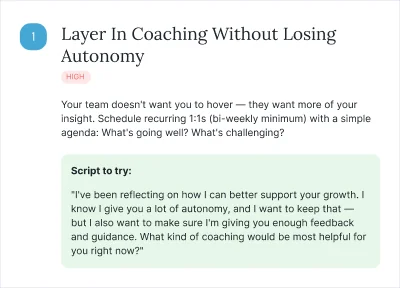 Coaching synthesis